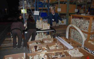 Boxes of ivory and ivory made items found after ivory seizure illustrating Rhino Horn vs. Ivory Detection